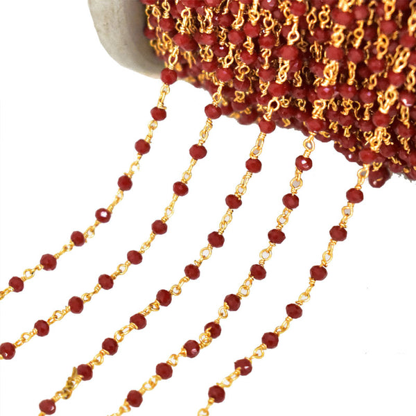 Maroon Color Bead Chain