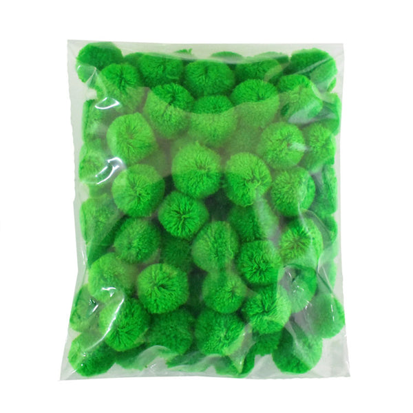 Green Color Pom poms