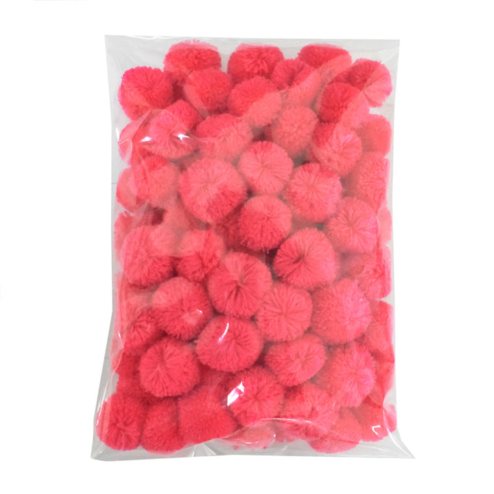 Neon Pink Color Pom poms