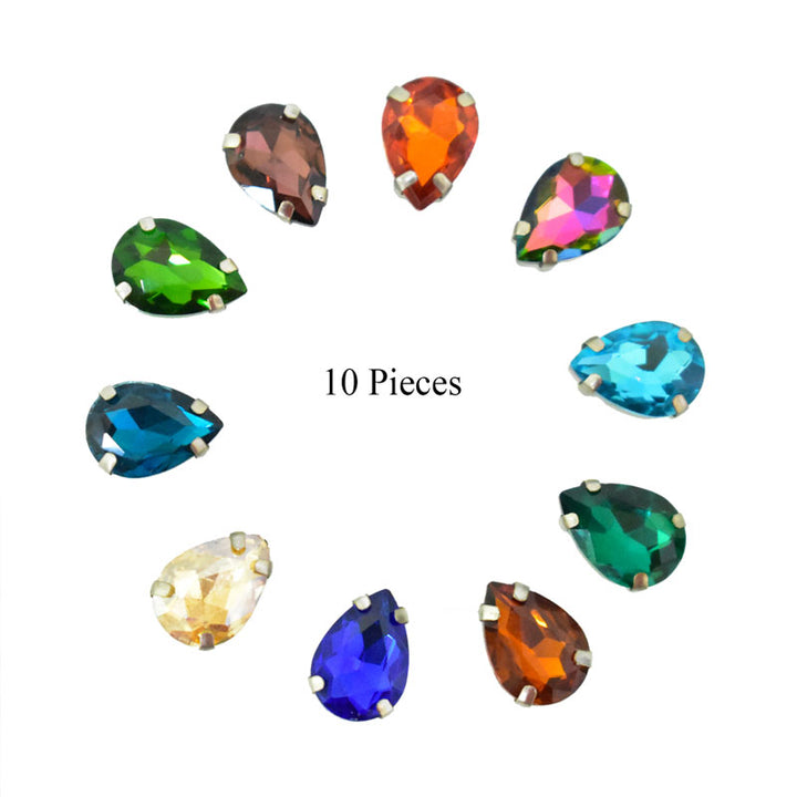 Mixed Color Sew on Glass Crystal Stone