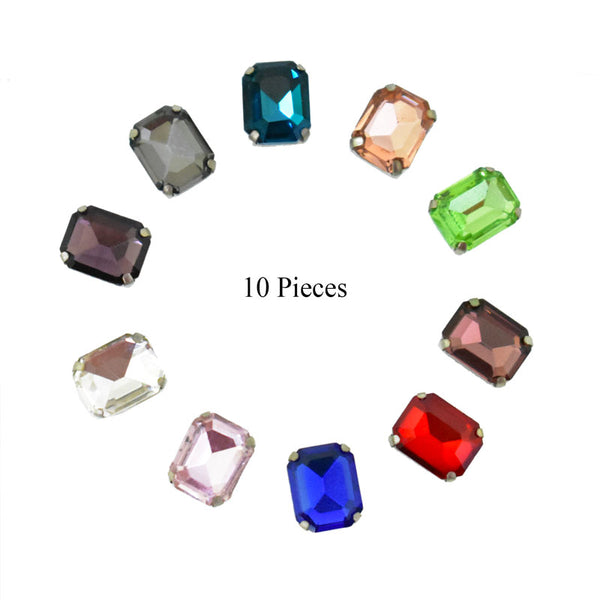 Mixed Color Sew on Glass Crystal Stone