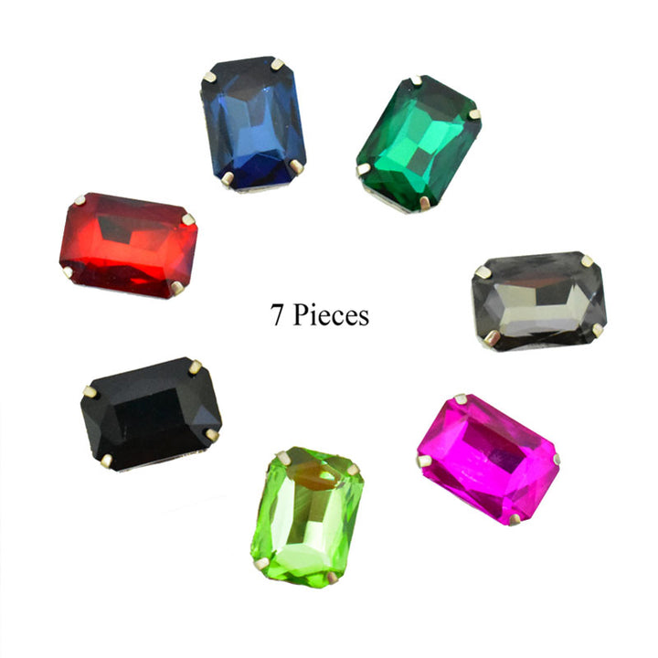 Mixed Color Sew on Glass Crystal Stone