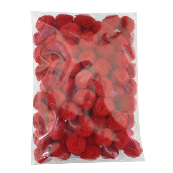 Red Color Pom poms