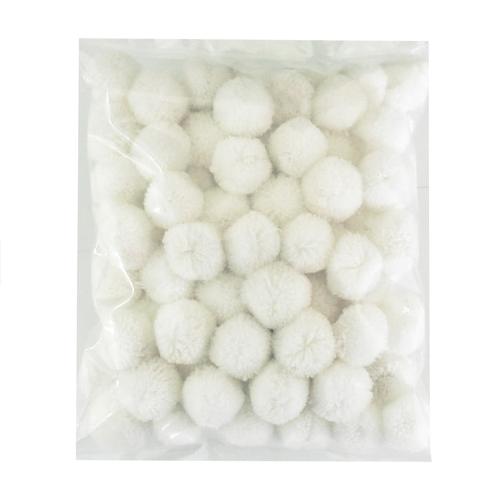 White Color Pom poms