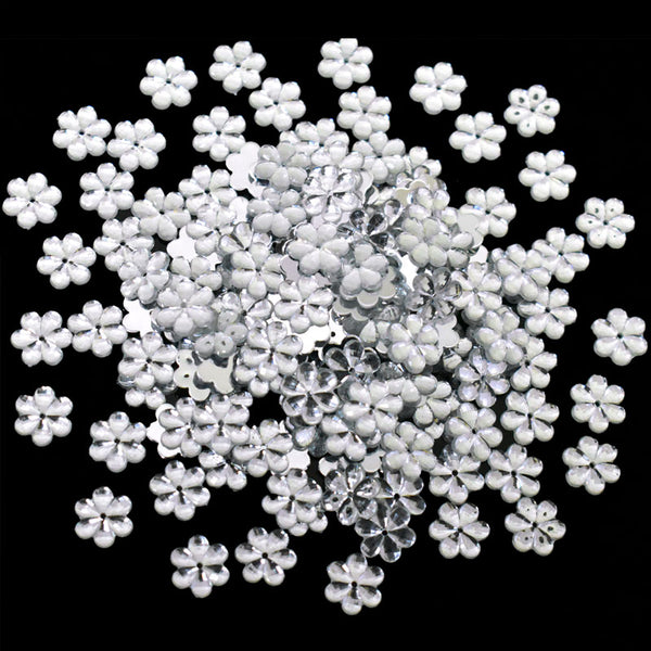 Clear Color Flower Shape Flat Back Rhinestone-700 Pieces