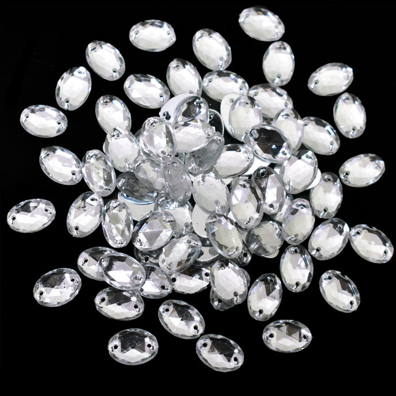 Buy Oval Shape Flat Back Rhinestones online in Clear Color ...