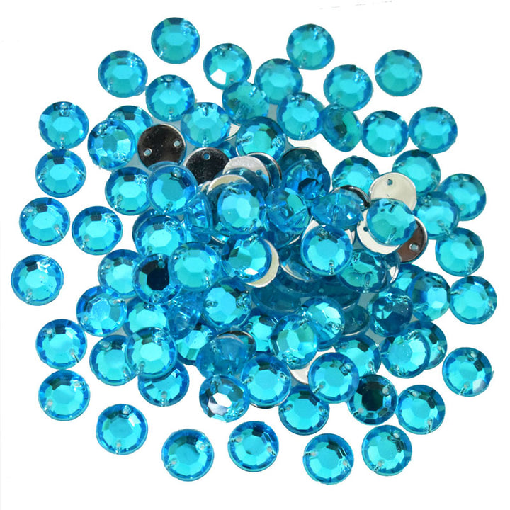 Is Rhinestone Blue A Color Buy Round Shape Flat Back Rhinestones online in Sky Blue Color ...