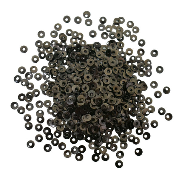 Round Sequins in Gunmetal