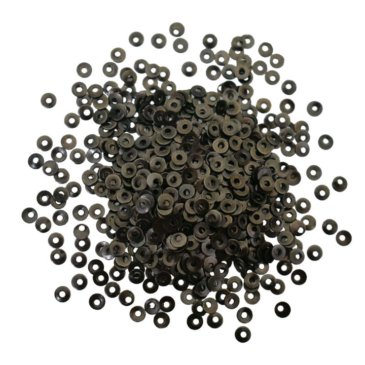 Round Sequins in Gunmetal