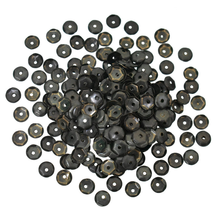 Gunmetal Color Cupped Sequins