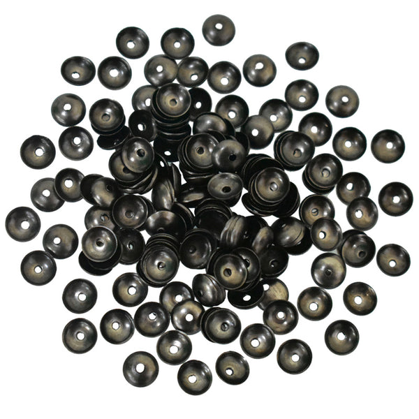 Gunmetal Color Cupped Sequins