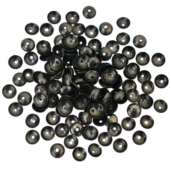 Gunmetal Color Cupped Sequins