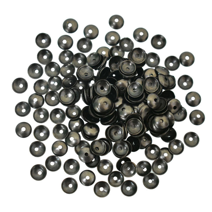 Gunmetal Color Cupped Sequins