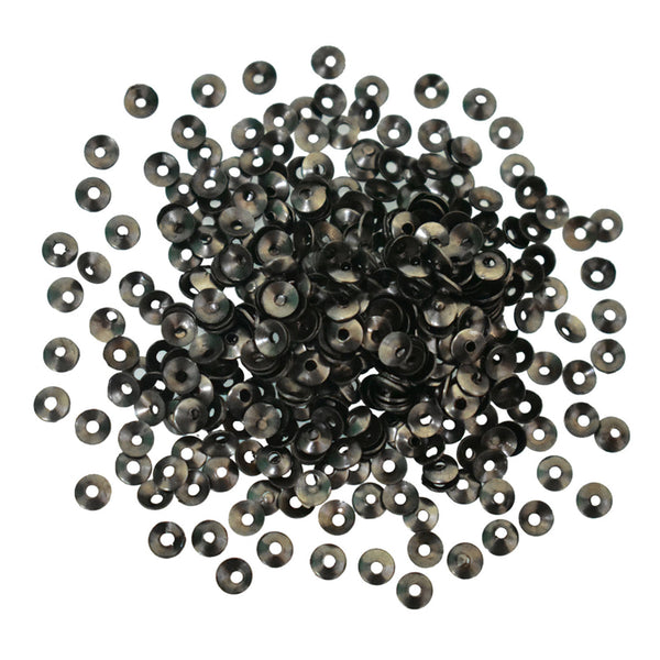 Gunmetal Color Cupped Sequins