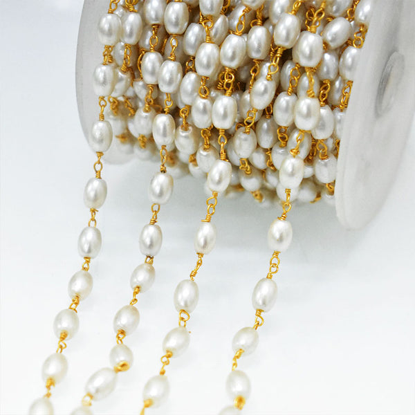 Pearl White Color Pearl Chain