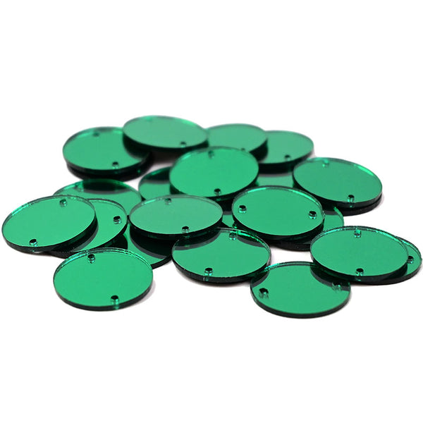 1: Green craft mirrors    2: Green mirror beads  3: round craft mirrors
