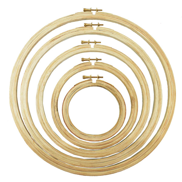 Round Wooden Embroidery Hoop -Combo Of 5 Sizes