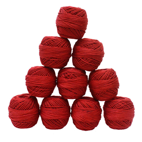 red color crochet cotton roll