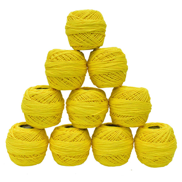 yellow color crochet cotton roll