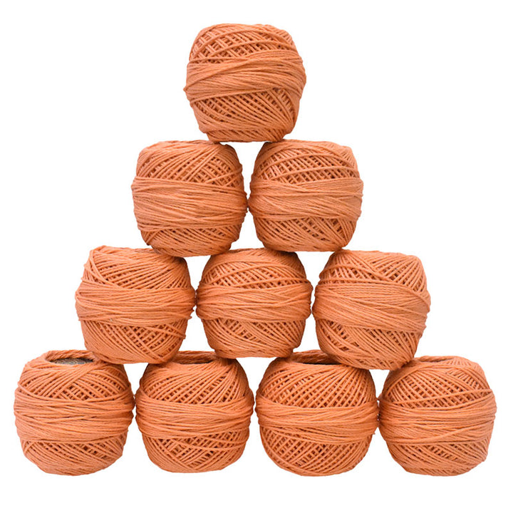 orange color crochet cotton roll