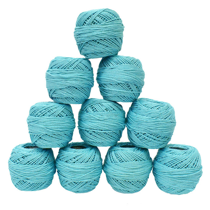 blue color crochet cotton roll