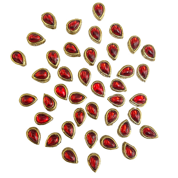 Red Kundan stones for embroidery