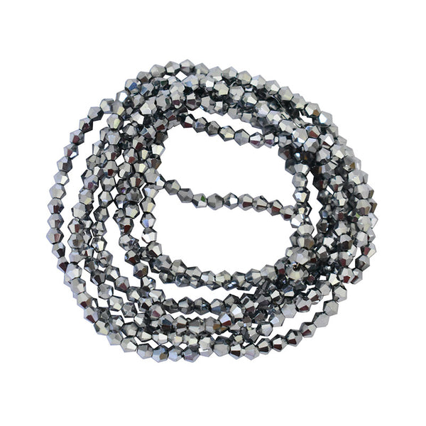 silver bicone beads