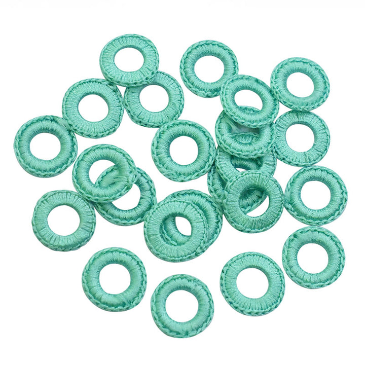 green colour crochet rings