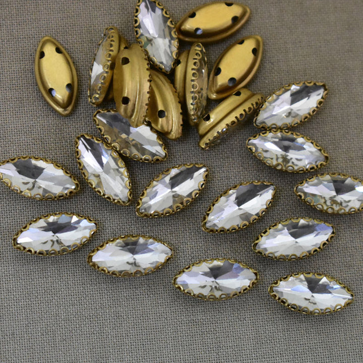  Clear Color Sew on Glass Crystal Stone