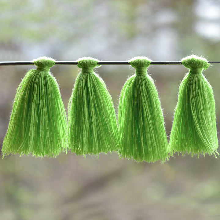 Parrot Green color Cotton Tassels