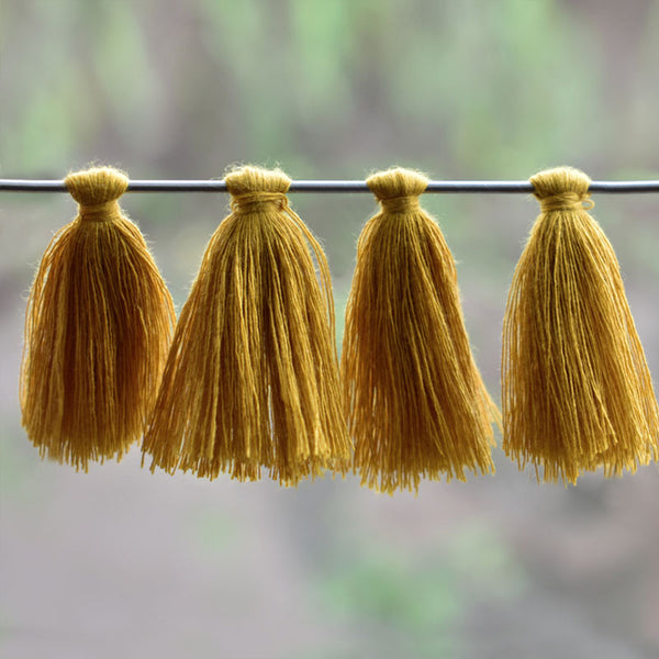 Golden Mustard Color Cotton Tassels