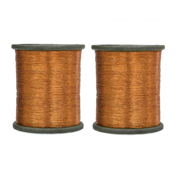 0.1mm Copper Orange color zari thread