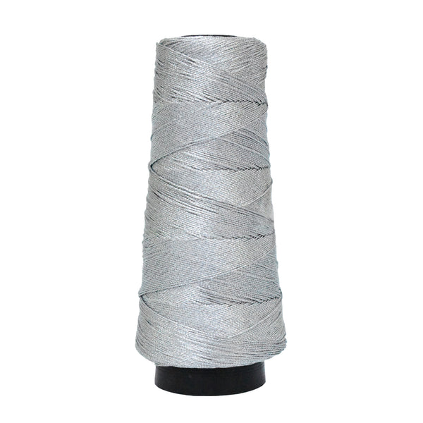 Metallic Embroidery Zari Thread, Safe to use in Machine & do Hand Embroidery, 300 Yard/Roll, 1 Roll, Old Silver Color