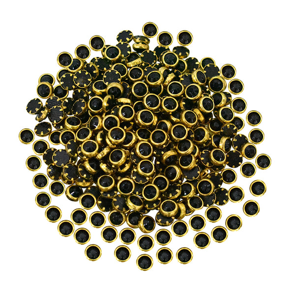 Kundan Rhinestones for Jewellery Making & Embroidery / Flat Back / Glue On / 500 Pieces / Round 4MM