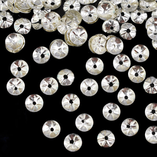 EMBMS5197 (7mm Centre-Hole Cupped Silver Sequins)