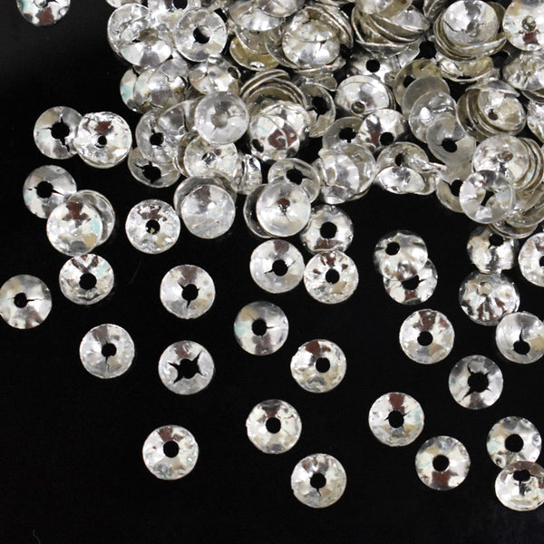 EMBMS5198 (5MM Centre-Hole Cupped Silver Sequins)