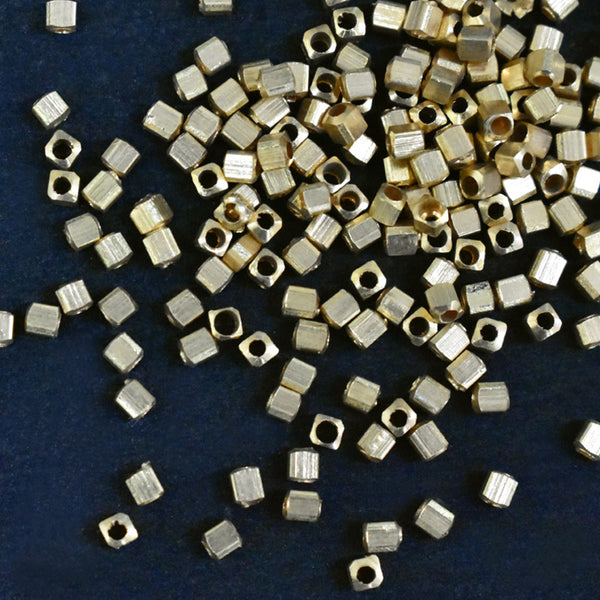 EMBMB5206 (2*3MM Rectangle Shape Gold Metal Beads)