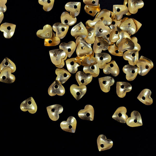 EMBMS5215 (6x7MM Heart Shape Centre-Hole Gold Sequins)