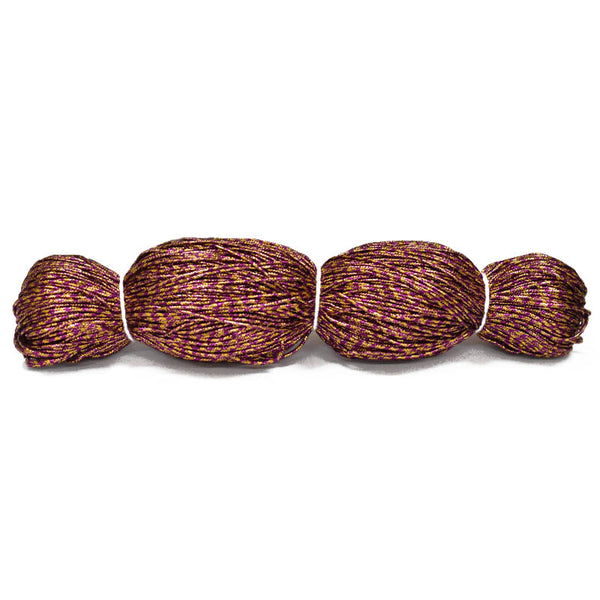 EMBBT5236 (2MM Magenta and Gold Color Metallic Braided Cord)