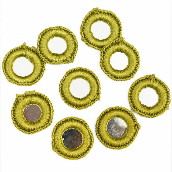 EMBCTR5241 (Olive Green Color Crochet Thread Rings)