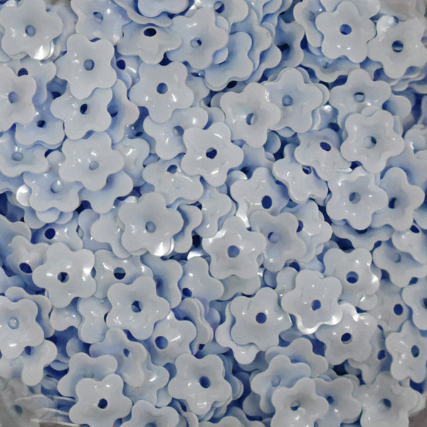 EMBSQ5111 (7MM Flower Shape Pastel Purple Color Sequins)