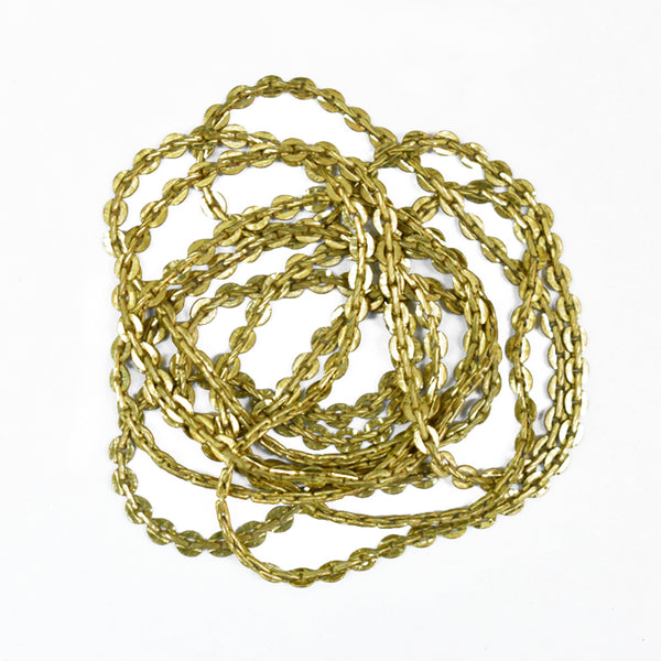 EMBC5271 (Flattened Cable Gold Metal Chain)