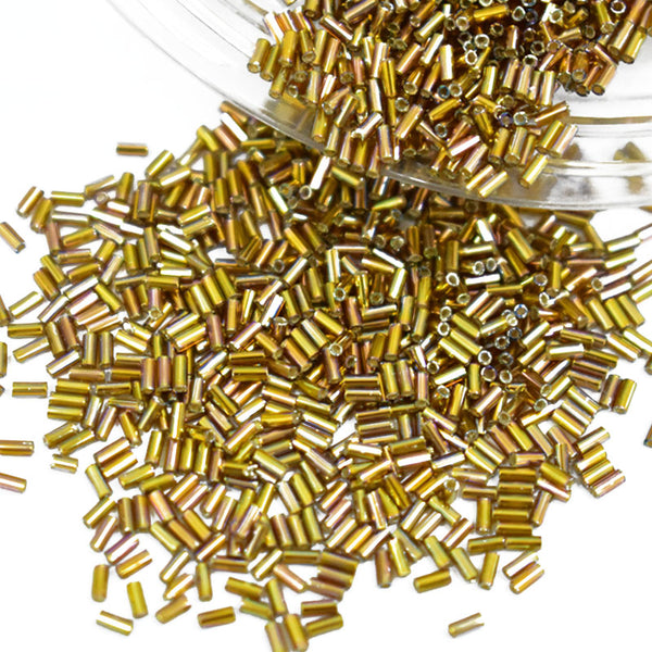 Gold MGB glass bugle beads online