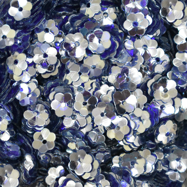 EMBSQ5116 (6MM Flower Shape Indigo Color Sequins)