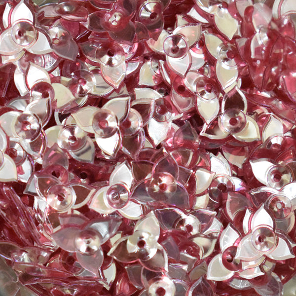 EMBSQ5119 (10MM Flower Shape Pink Color Sequins)