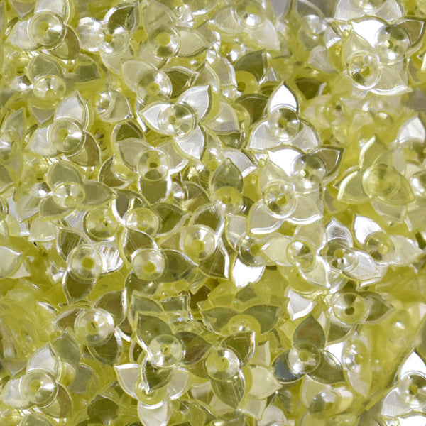 10MM Flower Shape Lime Yellow Color Sequins
