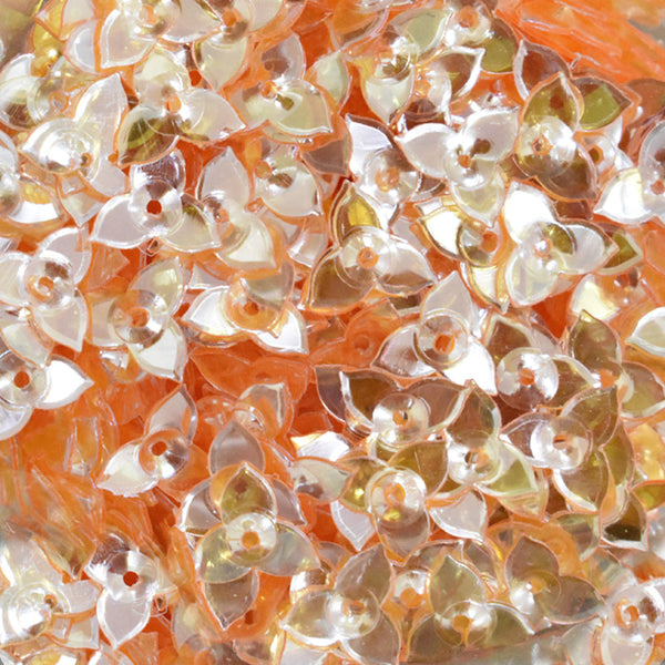 EMBSQ5121 (10MM Flower Shape Light Tangerine Color Sequins)