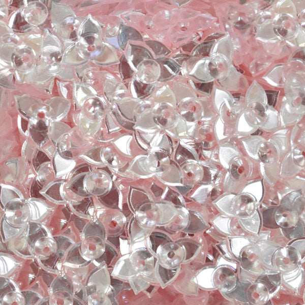EMBSQ5127 (10MM Flower Shape Baby Pink Color Sequins)