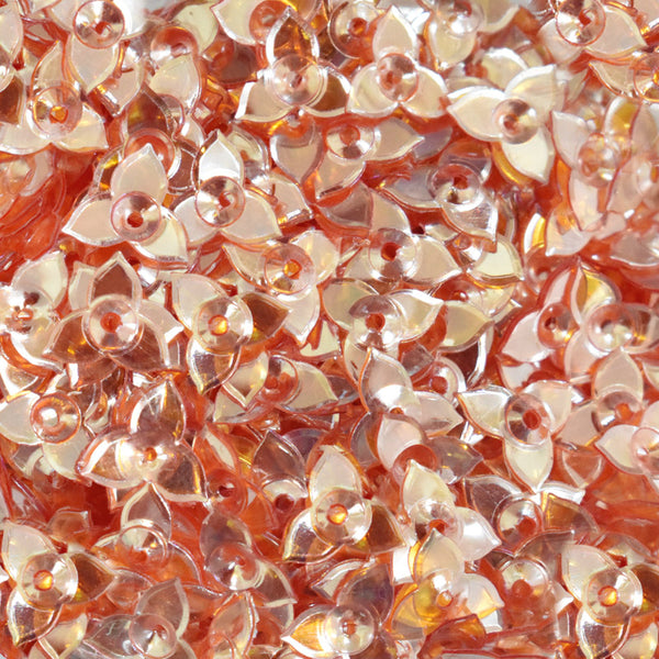 EMBSQ5128 (10MM Flower Shape Peach Color Sequins)