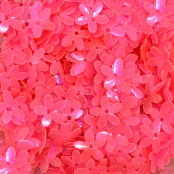 EMBSQ5147 (10MM Flower Shape Pink Color Sequins)